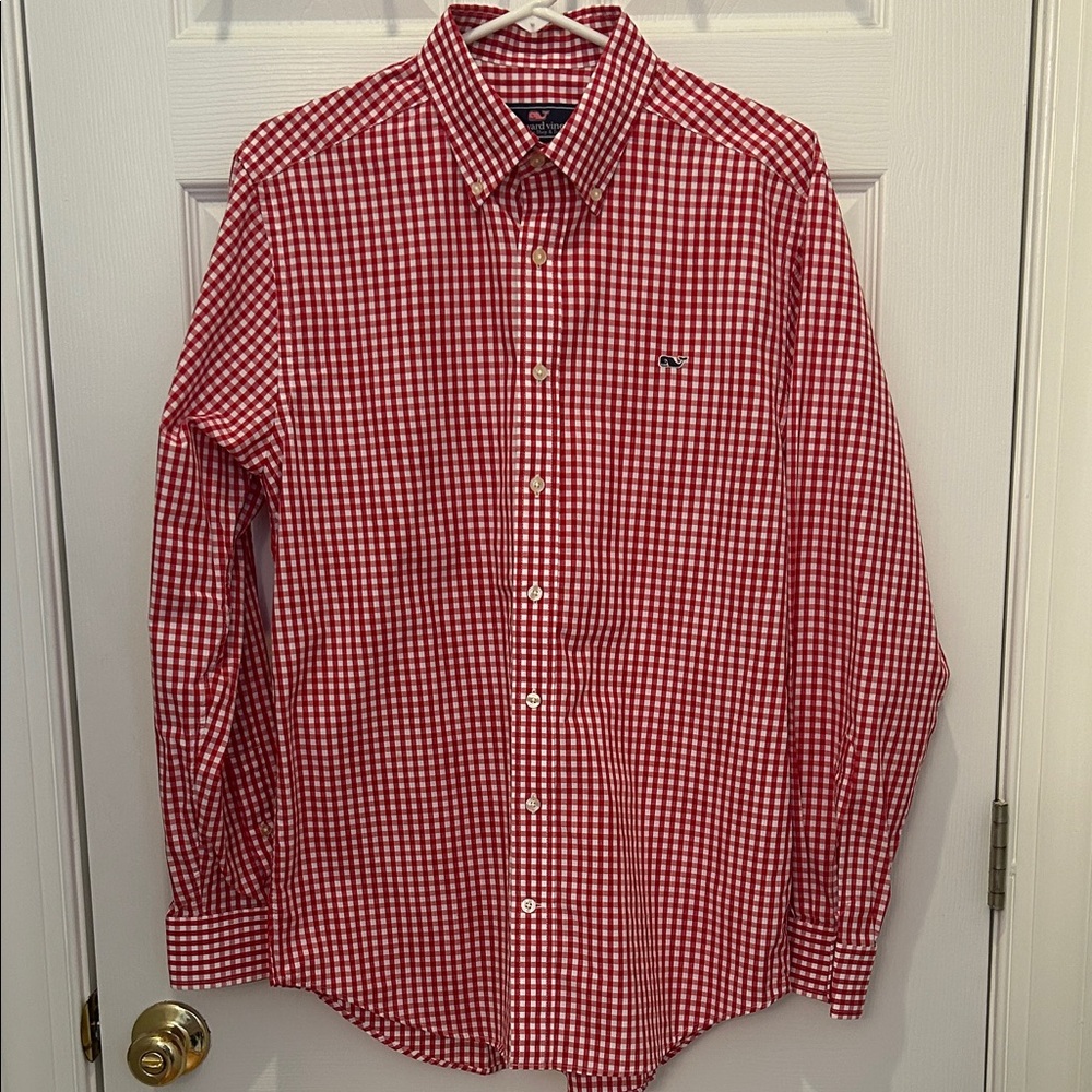 Vineyard Vines Red Gingham Men's Shirt